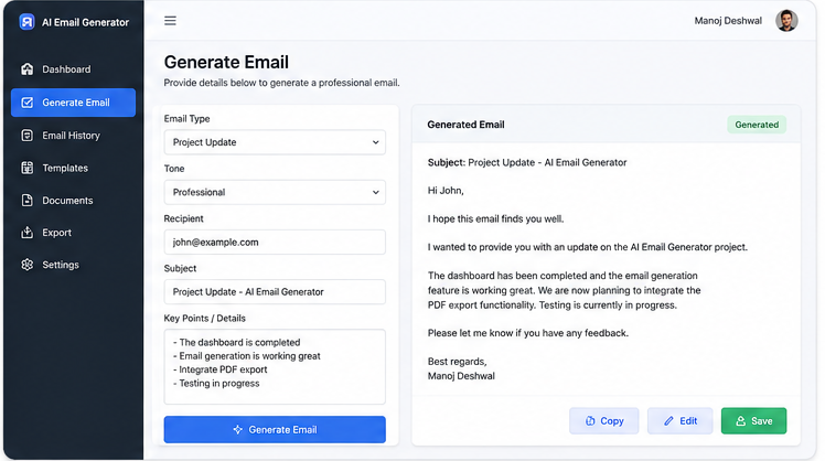 Generate Email